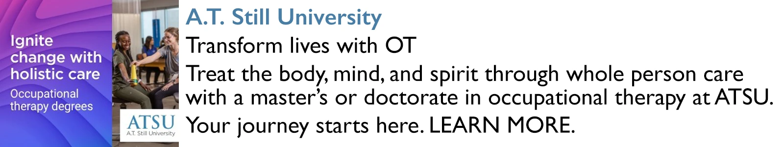 A.T. Still University Occupational therapy advertisemet